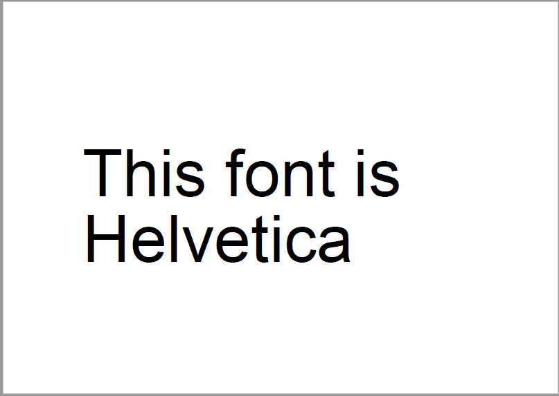 フォント「Helvetica」指定