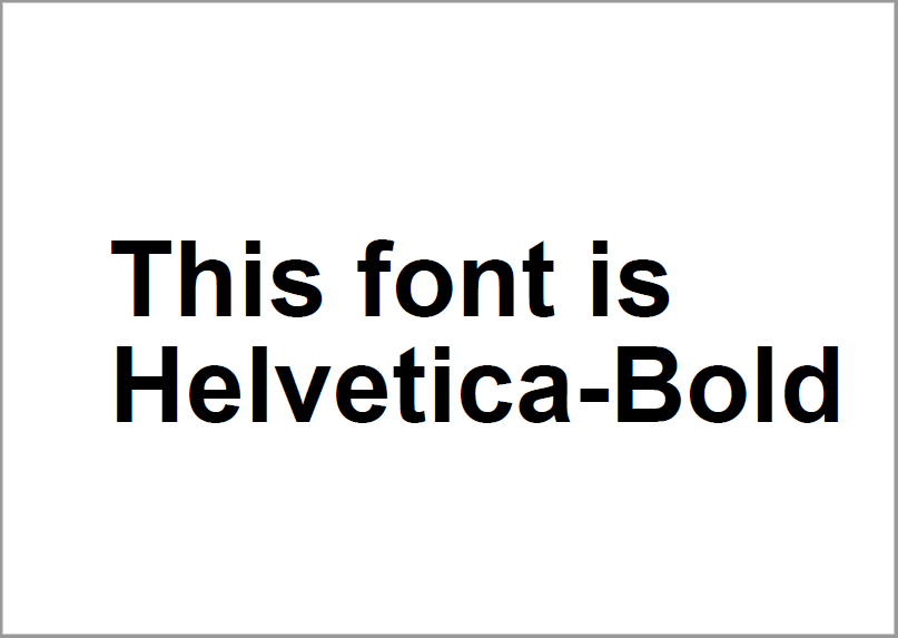 フォント「Helvetica-Bold」指定